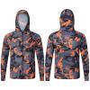 Men's UPF 50+ Light Jacket Sun Protection Hooded SPF UV Jacket Outdoor Hiking Fishing Camo Shirt Long Sleeve Full Zip view 3