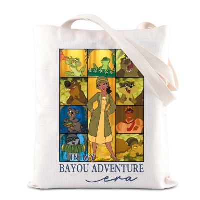 ENSIANTH Princess Frog Inspired Tote Bag In My Bayou Adventure Era Handbag Princess Tianas Lover Gift Kingdom Gift (Bayou bag)