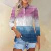 ZYXTIM Women's Polo Shirts Long Sleeve Golf Shirt Quick Dry Sun Protection Performance Sport Tops Stripe Floral Print Blouse view 2