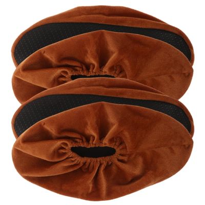 Milisten Bowling Shoe Covers 2 Pairs Indoor Anti-Slip Wear-Resistant Shoe Protectors with Flannel Lining for Men Women Reusable Comfortable Bowling Accessories 12.20X6.10X0.98In