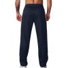 Finelylove Men's Athletic Pants Open Bottom Loose Fit Straight Twill Sweatpants Striped Track Pants Joggers with Pocket Pants for Men Fashion Navy M view 2