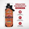 SANDJEST Basketball Water Bottle 32oz, Stainless Steel Insulated Sports Bottle with Lid, Basketball Gifts for Men Players Lovers Fan view 2