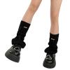 BLULILY Girl Lolitas Leg Warmers Destroyed Knitted Flared Leg Sleeve Goth Baggy Cuffs Ankle Heap Socks JK Uniform Foot Cover view 1