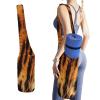 NWTRJ Tiger Striped Pattern Yoga Mat Bag Long Tote Yoga Bag with Large Side Pocket Yoga Mat Carrier Fit Most Size Mats view 1