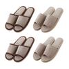 CYlovinho 4 Pairs Spa Slippers with Different Sizes, Non Slip Disposable Slippers for Guest, Washable Reusable,Open Toe House Shoes Slide Slipper Women Men, Indoor, Bedroom, Hotel, Bride Slippers view 1