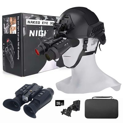 SKIOVEMI NV8300 Night Vision Goggles Head-Mounted, 3D 4K Thermal Goggles Military Tactical Night Binoculars with Night Vision/Digital Night Vision with 32GB Card to Save Photos/Videos