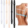 12Pcs Bra Strap Holders for Slipping Elastic Bra Strap Clips Adjustable Keep Bras Straps In Place Accessories Black White Beige view 1