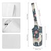 NWTRJ Cute Llama Floral Yoga Mat Bag Long Tote Yoga Bag with Large Side Pocket Yoga Mat Carrier Fit Most Size Mats view 2