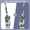 NWTRJ Cute Llama Floral Yoga Mat Bag Long Tote Yoga Bag with Large Side Pocket Yoga Mat Carrier Fit Most Size Mats view 3