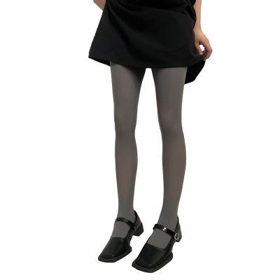 BLULILY Run Resistant Solid Colored Semi Opaque Footed Tights High Waist Pantyhose Control Top Tights Halloween Cosplay Costume