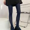 BLULILY Run Resistant Solid Colored Semi Opaque Footed Tights High Waist Pantyhose Control Top Tights Halloween Cosplay Costume view 3