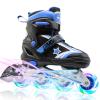 Kids Inline Skates for Boys and Girls Ages 6-12, Adjustable Beginner Skates with Light Up Wheels for Kids Youths Teen view 1