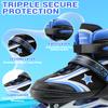 Kids Inline Skates for Boys and Girls Ages 6-12, Adjustable Beginner Skates with Light Up Wheels for Kids Youths Teen view 3