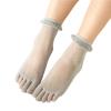 BLULILY Fashion Women Girls Five Finger Sock Sweet Style Hollow Pattern Short Sock Antiskid Finger Toe Socks New 5 Color view 1