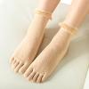 BLULILY Fashion Women Girls Five Finger Sock Sweet Style Hollow Pattern Short Sock Antiskid Finger Toe Socks New 5 Color view 3