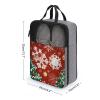 Shoe Bags for Travel Snowflakes And Christmas Trees Shoe Pouch with Zipper Breathable Golf Shoe Bag for Men Women Outside Shoe Storage Organizer for Sport Business Trip Gym view 2