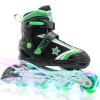 Kids Inline Skates for Boys and Girls Ages 6-12, Adjustable Beginner Skates with Light Up Wheels for Kids Youths Teen view 1