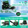 Kids Inline Skates for Boys and Girls Ages 6-12, Adjustable Beginner Skates with Light Up Wheels for Kids Youths Teen view 2