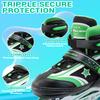 Kids Inline Skates for Boys and Girls Ages 6-12, Adjustable Beginner Skates with Light Up Wheels for Kids Youths Teen view 3