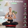 Vibration Plate Exercise Machine,Power Waver Vibration Plate Fitness Platform Vibration Plate for Lymphatic Drainage,Whole Body Vibration Plate Machine with Resistant Band view 4