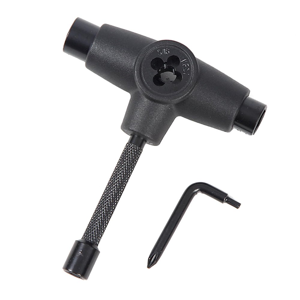 Multifunctional Skateboard T Tool For Longer Boards Skate Tool 3Size Socket Wrench For Deck And Bearing Maintenance