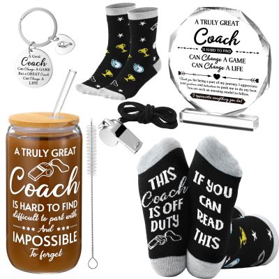 Croknit 5 Pcs Coaches Gifts for Men Women Coach Appreciation Gifts Cheer Gift Thank You Birthday Party Favor for Night Soccer Baseball Football Softball Basketball Volleyball Golf