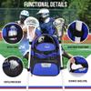 HMLIN OUTOOORS Lacrosse Bag with Two Sticks Holder,field hockey bag Separate Shoe Space with External Buckle Straps to Fix Helmet and Other Lacrosse or Field Hockey Equipment view 2