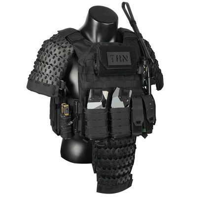 ROUASD Tactical Armor Guards Set , Samurai Armor Equipment Set (1Pair x Shoulder Armors, 1 x Crotch Protector, 1Pair x Bracers), 500D Handmade Medieval Warrior Knight Protector Defense