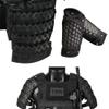 ROUASD Tactical Armor Guards Set , Samurai Armor Equipment Set (1Pair x Shoulder Armors, 1 x Crotch Protector, 1Pair x Bracers), 500D Handmade Medieval Warrior Knight Protector Defense view 2