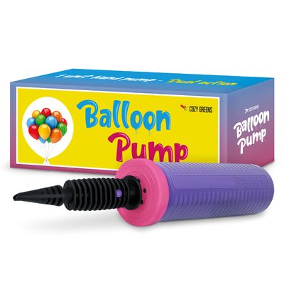 COZY GREENS Balloon Pump Hand Held, Inflator Air Pump for Balloons - 2Way Dual Action, 1Pack - Easy to Use, Sturdy Ballon Inflator Pump