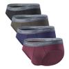 DAVID ARCHY Men's Briefs Rayon Made from Bamboo Underwear Comfort Fit Super Soft Comfort NO Fly Briefs 4 Pack (XL, Dark blue/green/black/purple) view 1
