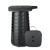 Boreeman Upgraded Collapsible Stool, Square Portable Stool, Lightweight Yet More Sturdy with Load Capacity 400lbs, Perfect for Camping Fishing Hiking BBQ (Square Black) view 1