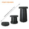 Boreeman Upgraded Collapsible Stool, Square Portable Stool, Lightweight Yet More Sturdy with Load Capacity 400lbs, Perfect for Camping Fishing Hiking BBQ (Square Black) view 3