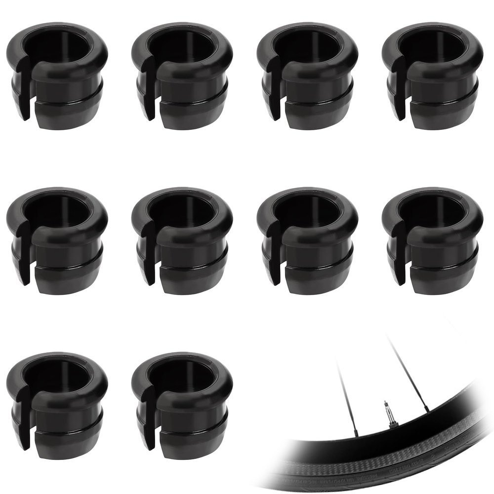 10 Pack Presta Rim Adapters, Wheels Manufacturing Presta Valve Saver, Bike Valve Stem Grommets, Presta Valve Adaptor, Convert Presta Valve Stem Grommet