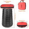Boreeman Upgraded Collapsible Stool, Square Portable Stool, Lightweight Yet More Sturdy with Load Capacity 400lbs, Perfect for Camping Fishing Hiking BBQ (Square Red) view 2
