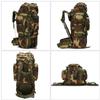 LYCZMY 65L Tactical Backpack with Internal Frame Waterproof Backpack for Men Large Survival Hunting Backpack Rucksack Daypack (Sansha Camouflage) view 2