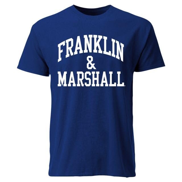 Barnesmith Franklin & Marshall College F&M Diplomats Short Sleeve Adult Unisex T-Shirt, Classic, Navy, X-Large