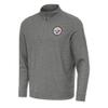 Antigua Men's Heather Black Pittsburgh Steelers Subtle Quarter-Zip Top view 1