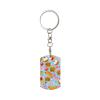 Wxenaiedk Strawberry Ice Cream Day Keychain For Rectangle Carabiner With Keyring Clips Organizer For Car Keys view 1