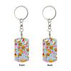 Wxenaiedk Strawberry Ice Cream Day Keychain For Rectangle Carabiner With Keyring Clips Organizer For Car Keys view 3