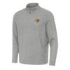 Antigua Men's Heather Gray Minnesota Vikings Subtle Quarter-Zip Top view 1