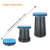 Boreeman Upgraded Collapsible Stool, Square Portable Stool, Lightweight Yet More Sturdy with Load Capacity 400lbs, Perfect for Camping Fishing Hiking BBQ (Square Blue) view 3