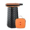 Boreeman Upgraded Collapsible Stool, Square Portable Stool, Lightweight Yet More Sturdy with Load Capacity 400lbs, Perfect for Camping Fishing Hiking BBQ (Square Orange) view 1