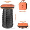 Boreeman Upgraded Collapsible Stool, Square Portable Stool, Lightweight Yet More Sturdy with Load Capacity 400lbs, Perfect for Camping Fishing Hiking BBQ (Square Orange) view 2