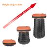 Boreeman Upgraded Collapsible Stool, Square Portable Stool, Lightweight Yet More Sturdy with Load Capacity 400lbs, Perfect for Camping Fishing Hiking BBQ (Square Orange) view 3