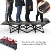 Camping Cot for Adults with Pillow, Supports 190kg/418lbs, Portable Folding Bed for Sleeping, Lightweight Camping Cots for Outdoor Travel Camp Beach Vacation(190*71*36cm/74.8*28*14.2in) view 3