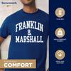 Barnesmith Franklin & Marshall College F&M Diplomats Short Sleeve Adult Unisex T-Shirt, Classic, Navy, Small view 3