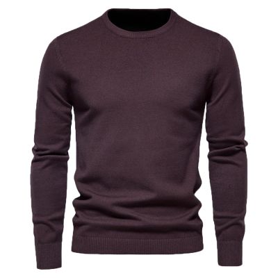 Cambkatl Men's Knit Pullover Sweaters Slim Fit Crewneck Solid Baselayer Shirt Long Sleeve Fall Winter Jumper Tops