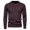Cambkatl Men's Knit Pullover Sweaters Slim Fit Crewneck Solid Baselayer Shirt Long Sleeve Fall Winter Jumper Tops view 1