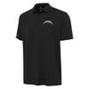 Antigua Men's Black Los Angeles Chargers Reprocess Polo view 2
